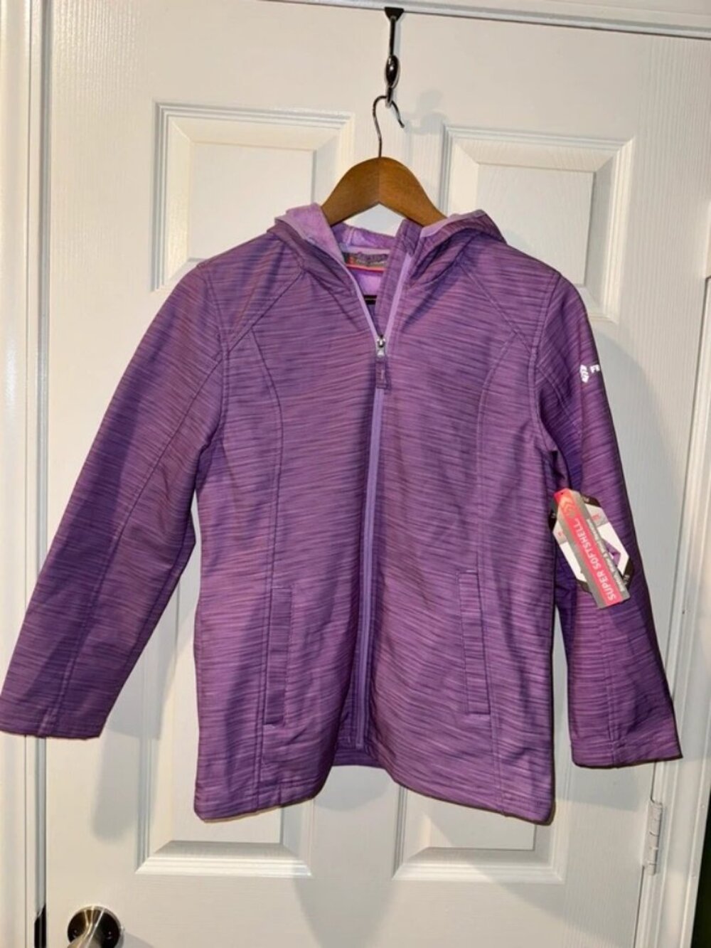 Free Country Plum Super Softshell Hooded Jacket NWT 14/16